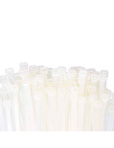 Bridas natural 4,8 x 250 mm nylon alta calidad (bolsa 100 unid.)