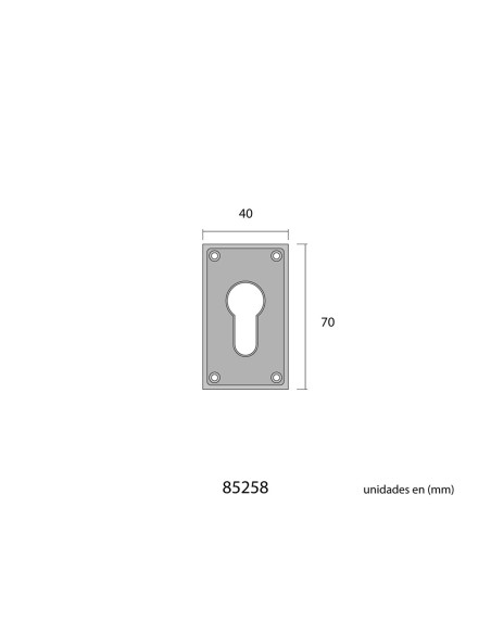 Bocallave 40x70mm inox