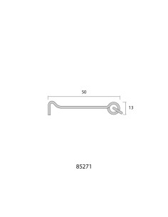 2 aldabillas doble hembrilla 50 mm zinc 2