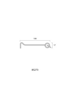 2 aldabillas doble hembrilla 100 mm zinc 2