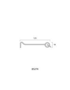2 aldabillas doble hembrilla 125 mm zinc 2