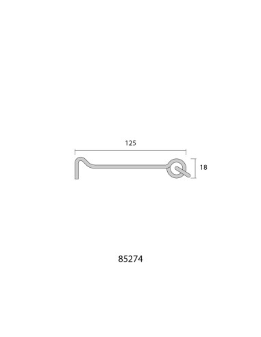 2 aldabillas doble hembrilla 125 mm zinc