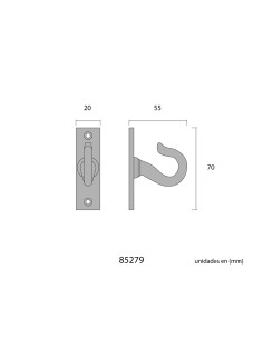 Colgador techo hierro negro 2