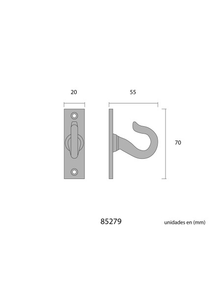 Colgador techo hierro negro