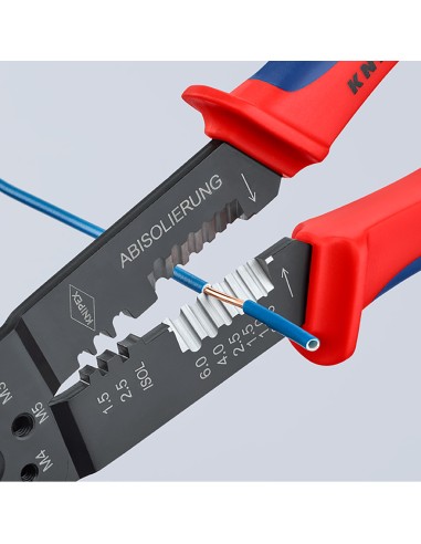 Alicates para entallar terminales 240 x 62 x 25 mm