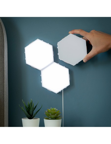 Paneles de led modulares magnéticos y táctiles, 3 unidades