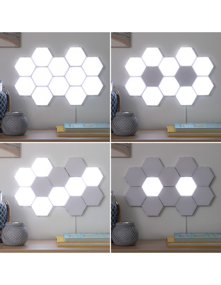 Paneles de led modulares magnéticos y táctiles, 3 unidades