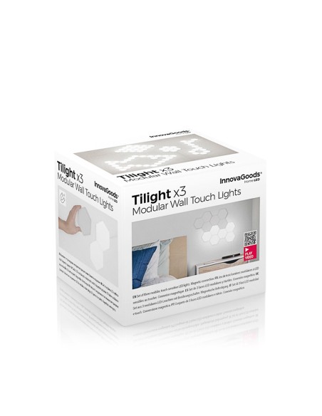 Paneles de led modulares magnéticos y táctiles, 3 unidades