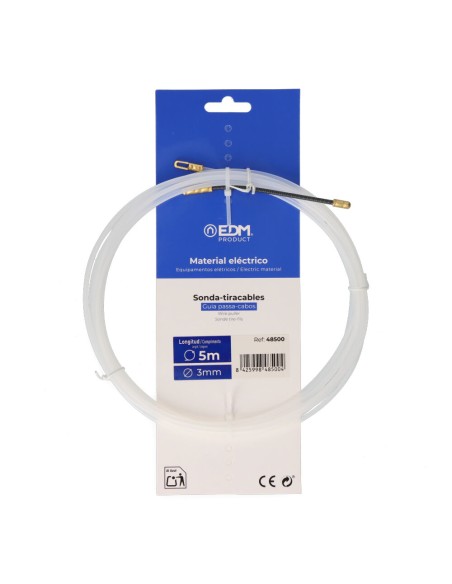 Sonda pasacables guia, nylon, 5 m x 3 mm