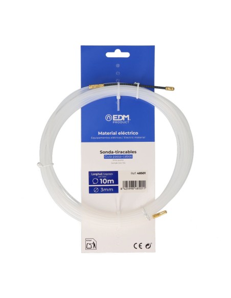 Sonda pasacables guia, nylon, 10 m x 3 mm