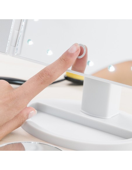 Espejo led de aumento 4 en 1