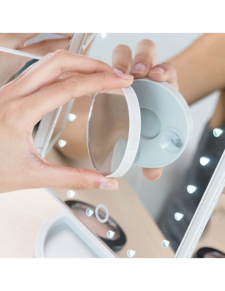 Espejo led de aumento 4 en 1