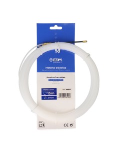Sonda pasacables guia, nylon, 15 m x 3 mm