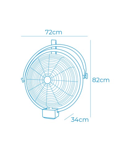 Ventilador pared-techo industrial, potencia 120...
