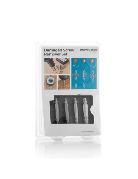 Pack 4 brocas para extraer tornillos dañados innovagoods