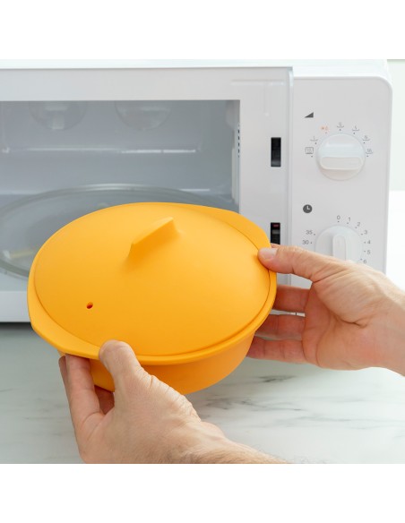 Vaporera de silicona multifunción con recetas 21,5 x 11 x 19,5 cm