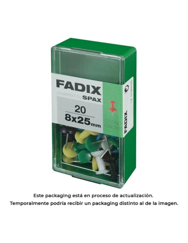 Chincheta alfiler surtido 8 x 25 mm, caja 20 uds