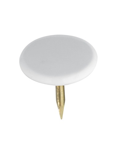 Chincheta plana blanca 9 mm, caja 100 uds