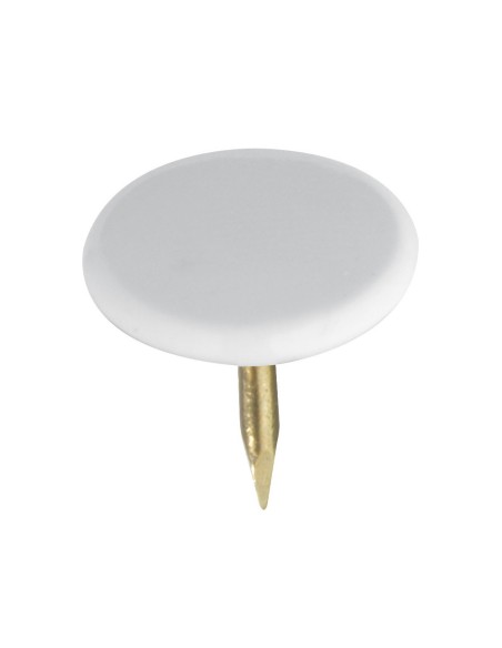 Chincheta plana blanca 9 mm, caja 100 uds