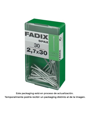 Caja s 30 unid. clavo cp acero 2,7x30mm fadix