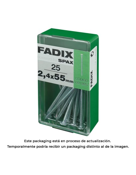 Caja s 25 unid. clavo cp acero 2,4x55mm fadix