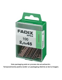 Caja m 100 unid. clavo de acero para rodapie 2,0x45mm fadix