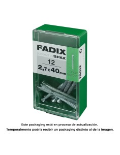 Caja s 12 unid. clavo cp estriado acero 2,7x40mm fadix