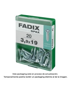 Caja m 20 unid. tornillo rosca chapa cp cinc 3,9x19mm fadix