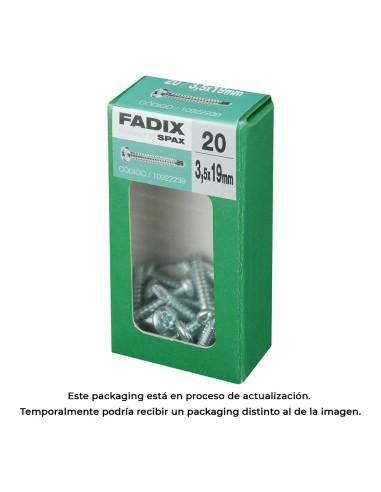 Caja s 20 unid. tornillo rosca chapa cr autot. 3,5x19mm fadix