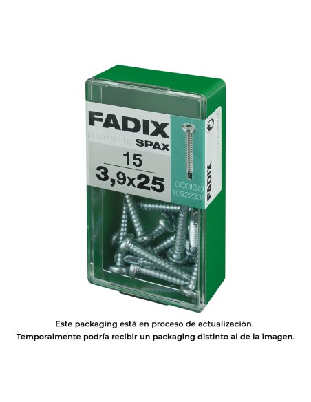 Caja s 15 unid. tornillo rosca chapa cr autot. 3,9x25mm fadix