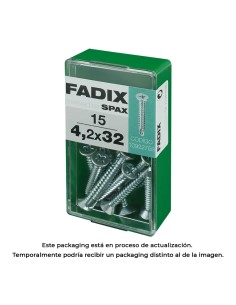 Caja s 15 unid. tornillo rosca chapa cp autot. cinc 4,2x32mm fadix