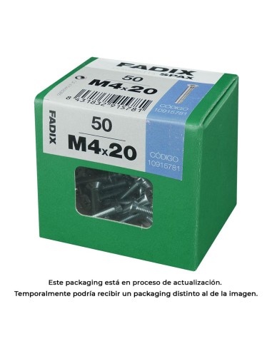 Caja l 50 unid. tornillo metrica cp m 4x20mm fadix