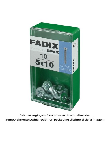 Caja s 10 unid. tornillo metrica cp m 5x10mm fadix
