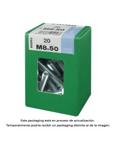 Caja l 20 unid. tornillo metrica cab hex+tuerca cinc m 8x50mm fadix