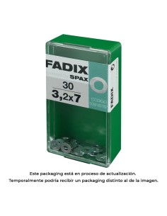 Caja s 30 unid. arandela plana cinc 3,2x7mm fadix