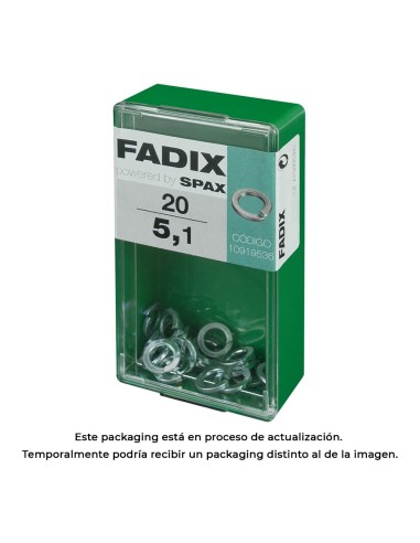 Caja s 20 unid. arandela presion 5,1mm fadix