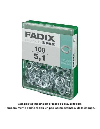 Caja m 100 unid. arandela presion 5,1mm fadix