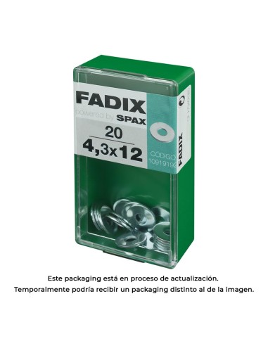 Caja s 20 unid. arandela plana ancha cinc 4,3x12mm fadix