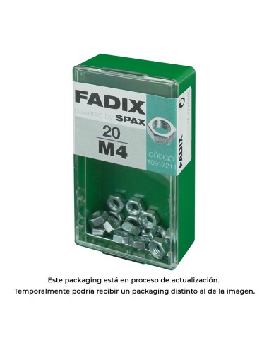 Caja s 20 unid. tuerca cinc m 4 fadix