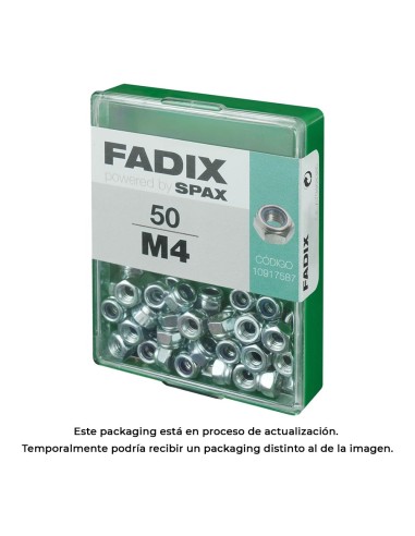 Caja m 50 unid. tuerca con autofreno cinc m 4 fadix