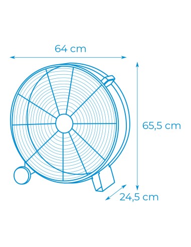 Ventilador industrial de suelo, con ruedas,...