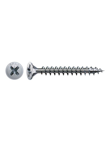 Caja 40 unid. tornillo madera cabeza plana wirox 4,0x40mm spax
