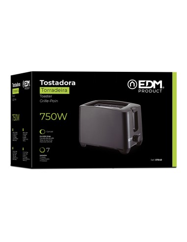 Tostadora doble ranura black design 750 w