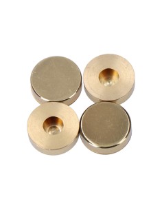 Pack 4 uds. embellecedor latón roscado liso 18 mm pulido