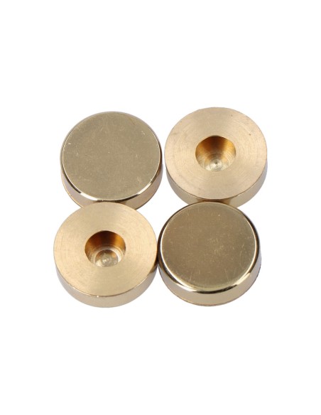 Pack 4 uds. embellecedor latón roscado liso 18 mm pulido