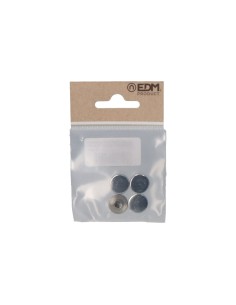 Pack 4 uds. embellecedor latón roscado liso 14 mm níquel 2