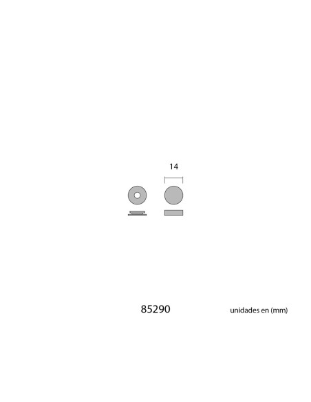 Pack 4 uds. embellecedor latón roscado liso 14 mm níquel