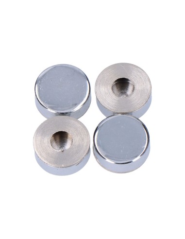 Pack 4 uds. embellecedor latón roscado liso 18 mm níquel