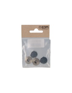 Pack 4 uds. embellecedor latón roscado liso 18 mm níquel 2
