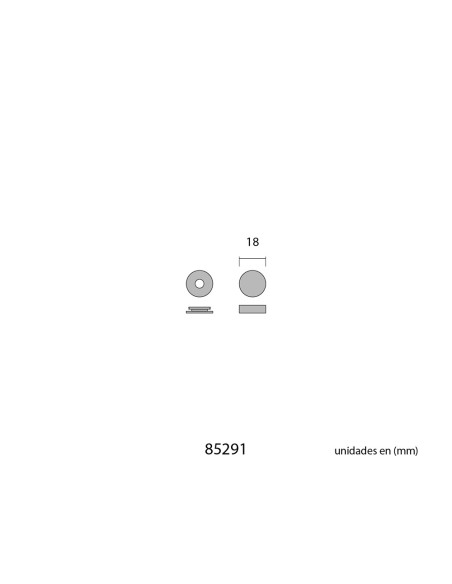 Pack 4 uds. embellecedor latón roscado liso 18 mm níquel